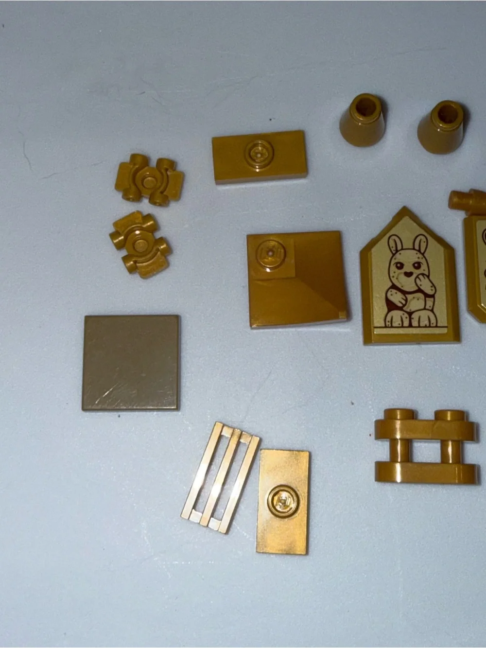 LEGO gold pieces parts elements lot